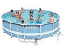 Каркасный бассейн 366 х 99 см Intex 28218 / 28718 Prism Frame Pool, лестница, фильтр насос, фото 2