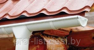 Водосточная система для крыш металлическая МП GS-lite круглого сечения 125/90 (цена за 1 мп желоба) - фото 4 - id-p61152401