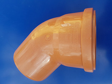 Колено ПВХ для наружной канализации д. 160х45