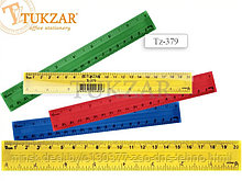 Линейка пластиковая цветная  TUKZAR 20 см, с двойной шкалой
