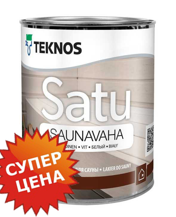 Teknos Satu Saunavaha - Воск для сауны и бани, бесцветный, 0.9л Текнос Сату Саунаваха - фото 1 - id-p45549201