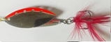 Блесна "Catcher" ВРАЩАЛКА (блистер, 14г, сердечник РЫБКА с мухой, цвет- Q461004+411012, ОРАНЖ), фото 2