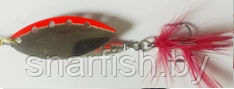 Блесна "Catcher" ВРАЩАЛКА (блистер, 14г, сердечник РЫБКА с мухой, цвет- Q461004+411012, ОРАНЖ) - фото 2 - id-p61248727