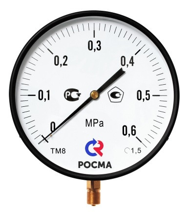 Манометр ТМ-810 котловой 0…0,25 Мпа M20×1,5 радиальный