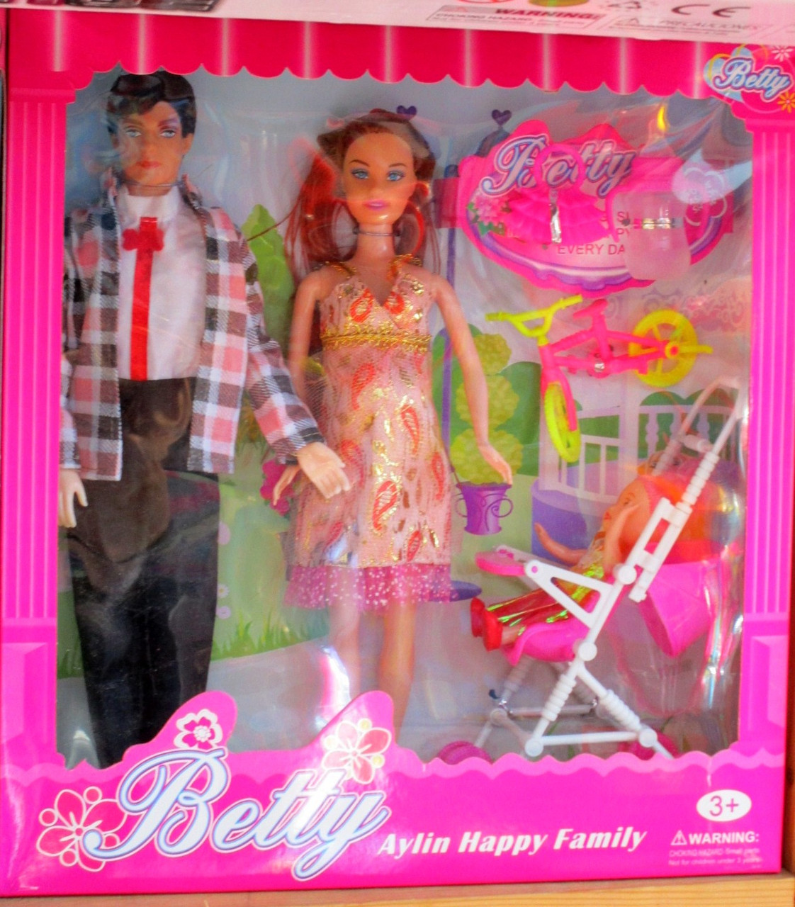 Кукла типа Барби и Кен, куколка, коляска, велосипед - фото 2 - id-p61313580