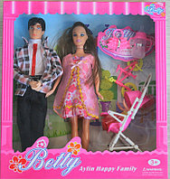 Кукла типа Барби и Кен, куколка, коляска, велосипед