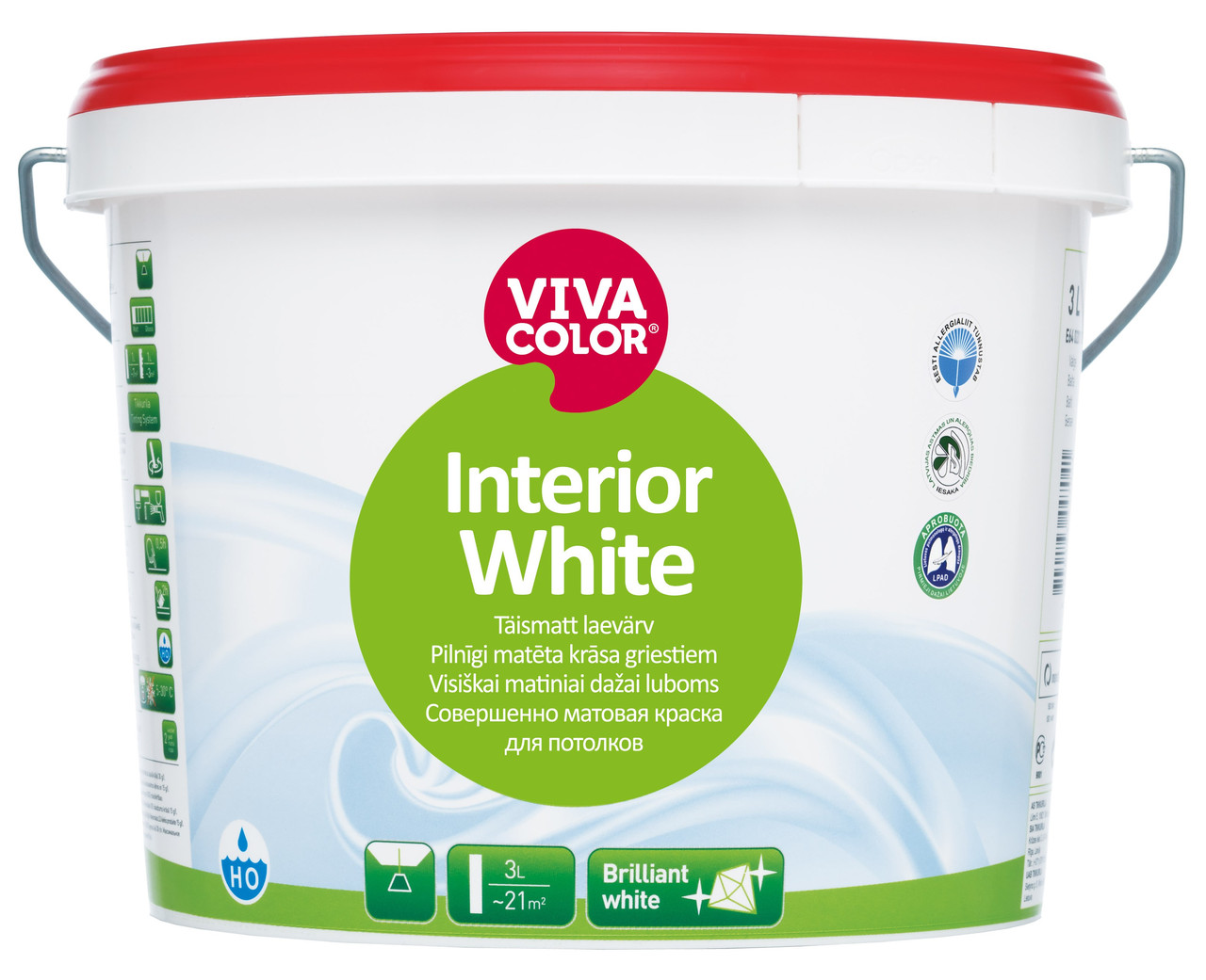 Краска для потолков Vivacolor Interior White 10 л