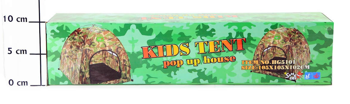 Палатка детская игровая Kids Tent 105*105*102 см. цвет хаки , арт. HG5101, упаковка 45*10*9см - фото 2 - id-p8151669