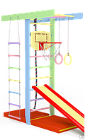 Спортивный комплекс (шведская стенка) КРЕПЫШ Т-образный (весення радуга, базовая комплектация)