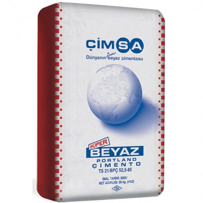 Белый цемент Cimsa CEM I 52.5R, мешки 25 кг, Номер 1 в мире, официальный торговый представитель в РБ - фото 1 - id-p31492941