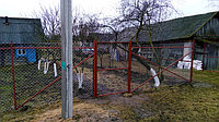 Забор из сетки-рабицы 1.8 метра, ворота 3.5*1.8 метра и калитка.