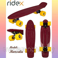 Пенниборд (Penny Board) RIDEX Marsala, ABEC-7, бордовый