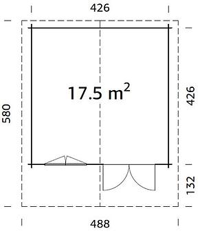 Летний домик "БРИТТА" 4,5х4,5 м (17,5 м²), фото 2