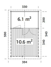 Летний домик "СИЛЬВИ" 3,5х6 м (6.1 + 10.6м²), фото 2
