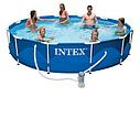 Каркасный бассейн Intex 56996 / 28212 366 х 76 см c фильтр насосом Metal Frame Pool Set, фото 5