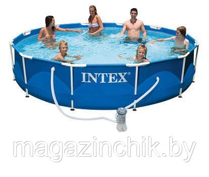 Каркасный бассейн Intex 56996 / 28212 366 х 76 см c фильтр насосом Metal Frame Pool Set - фото 5 - id-p543444