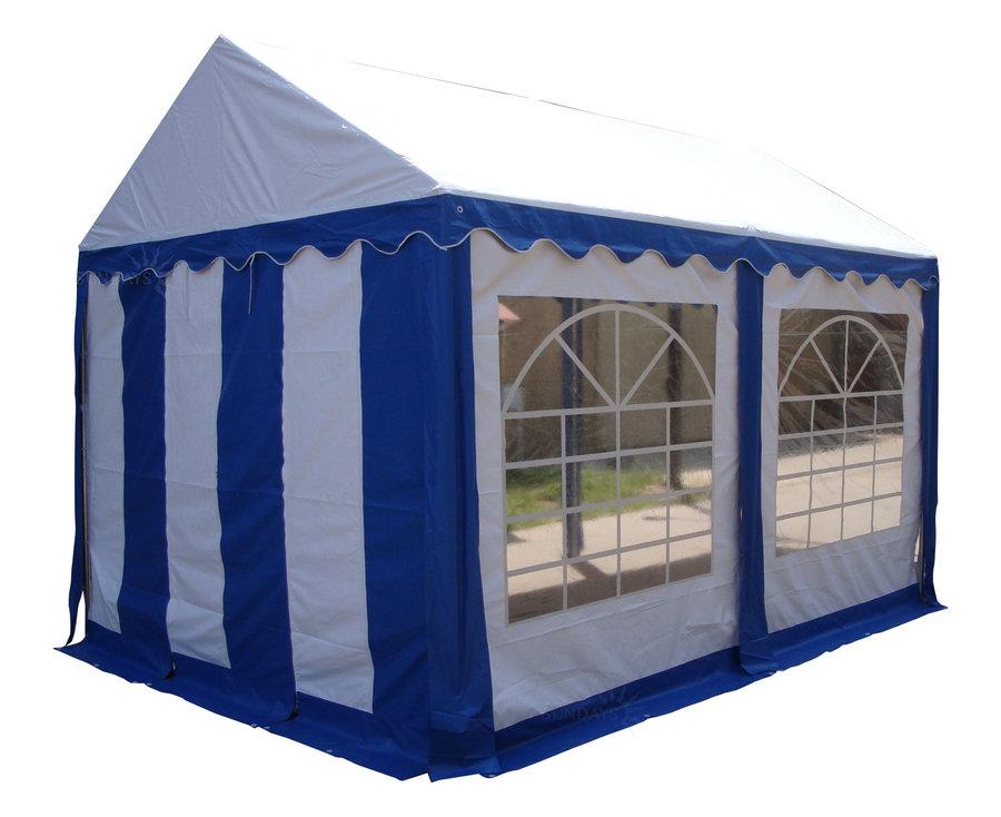 Тент-шатер ПВХ 3x4м белый с синим Sundays 34201