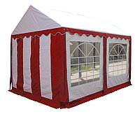 Тент-шатер ПВХ 3x4м белый с красным Sundays 34201
