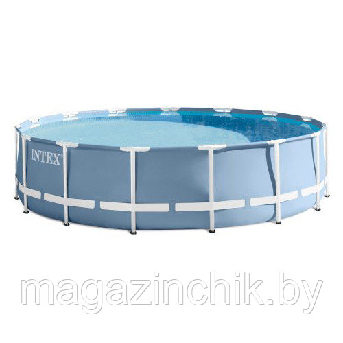 Каркасный бассейн 457 х 107 см Intex 28734 / 28234 Prism Frame Pool, лестница, фильтр насос, подстилка, тент - фото 3 - id-p61438421