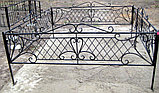 Ограда ритуальная кованая на кладбище производство установка, фото 3