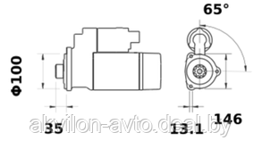 MS 628 (AZJ3427, 11131394, 72740709) Стартер Д-144 Z1660 24V 4KW, фото 2