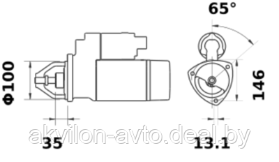 MS 320 (AZJ3229, 11130685, 72735948) Стартер Д-21, Д-144 Z1660 12V 3KW - фото 2 - id-p58867746