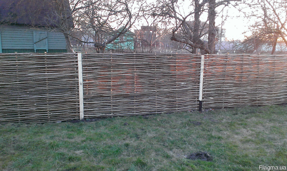 Забор деревянный из штакетника орешника - фото 3 - id-p74248433