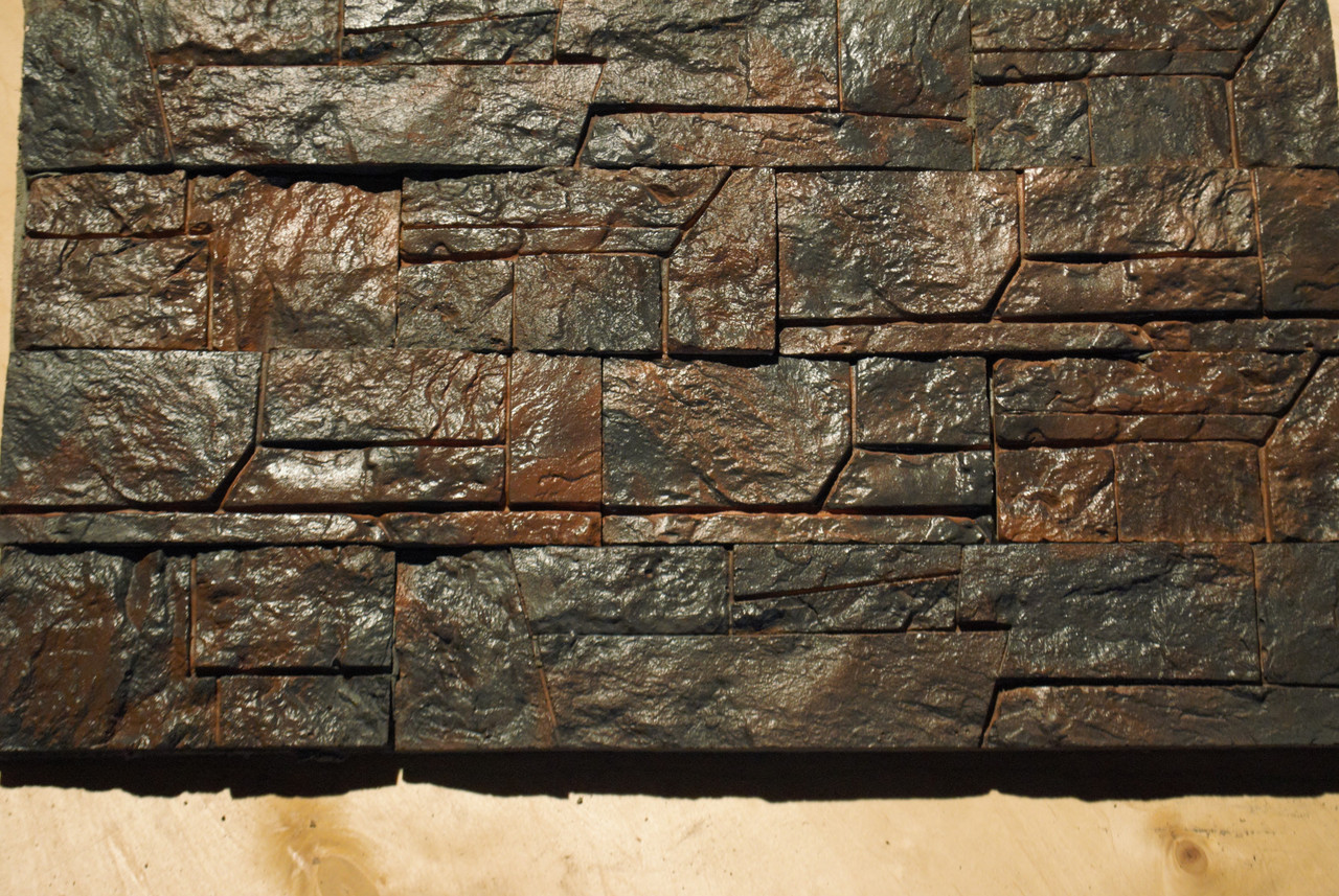 Декоративный облицовочный камень Доломит расцвечен вручную темно-коричневый