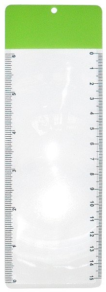 Лупа карманная линза Френеля гибкая 3х (линейка-закладка 190х65 мм) для чтения