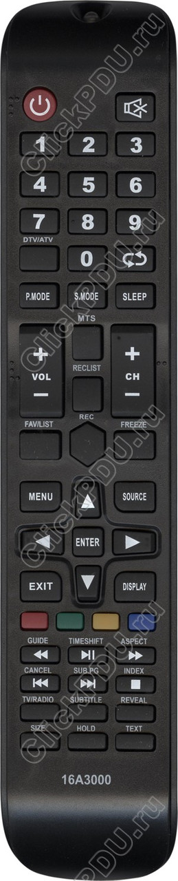ПДУ для DEXP 16A3000, 19A3000 ic LCD TV c функцией REC (серия HOB1179)