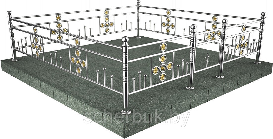 Ограды для могил из нержавеющей стали минск