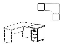 Тумба к офисному столу. Артикул BR41.0100