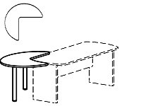 Приставка полукруглая для клиентов