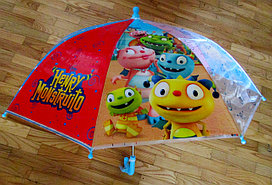 Детский  зонт-трость  прозрачный "Bonsticks Бонстики монстрики"