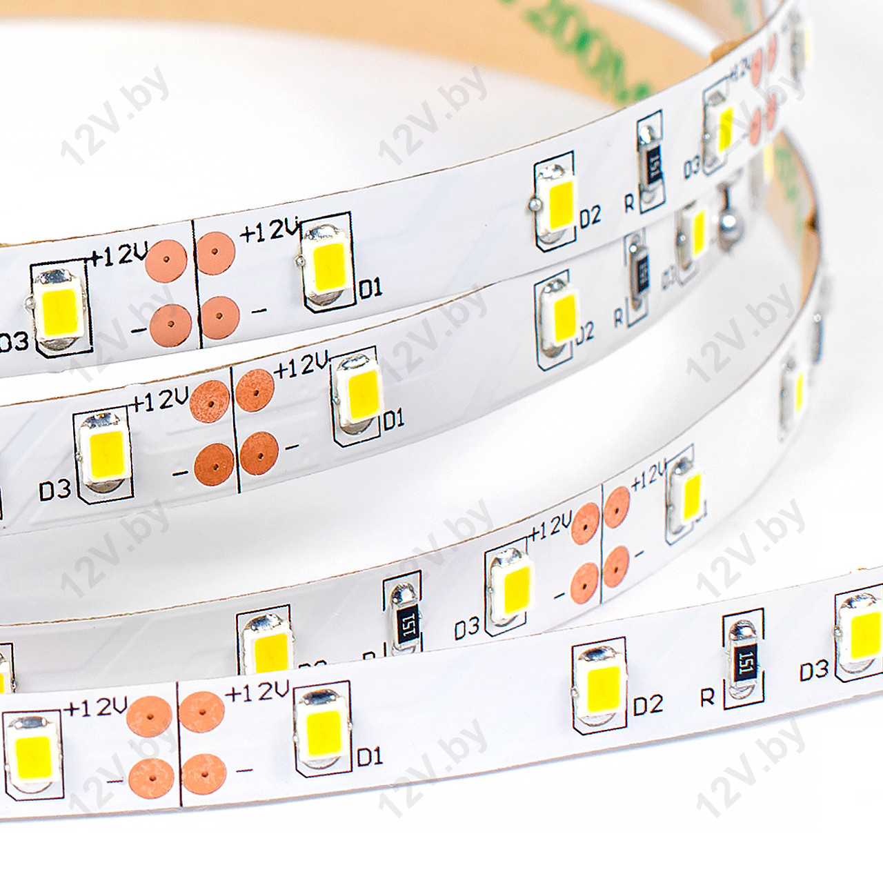 Светодиодная лента SMD 2835 60LED/m 4.8W IP33 12V Белый холодный [E] - фото 1 - id-p45420393