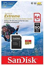 Карта памяти MicroSDXC 64GB SanDisk Extreme® UHS-I, Class 10, 90 МБ/с