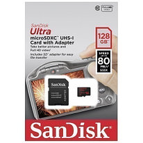 Карта памяти MicroSDXC 128GB SanDisk Ultra® UHS-I, Class 10, 80 МБ/с