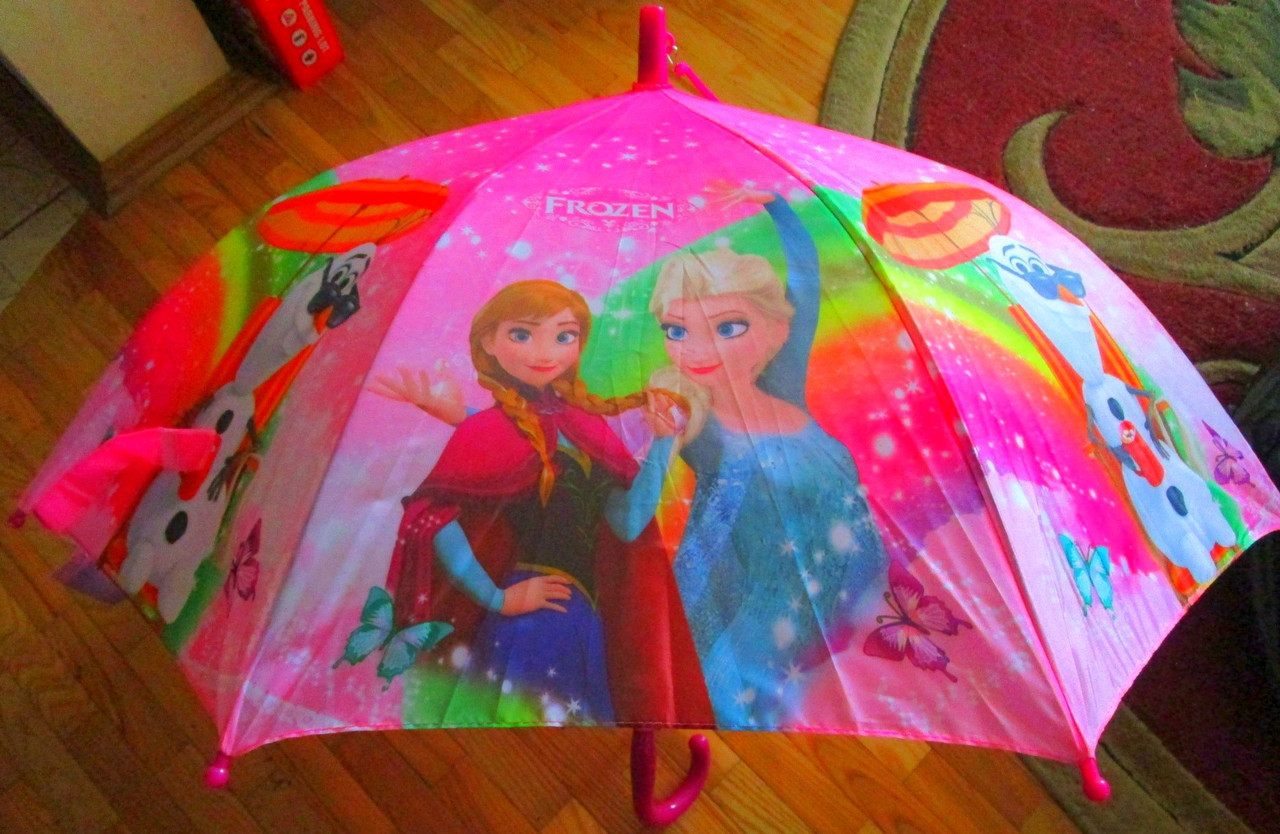 Детский полуавтоматический зонт-трость "холодное сердце" - фото 1 - id-p61545445