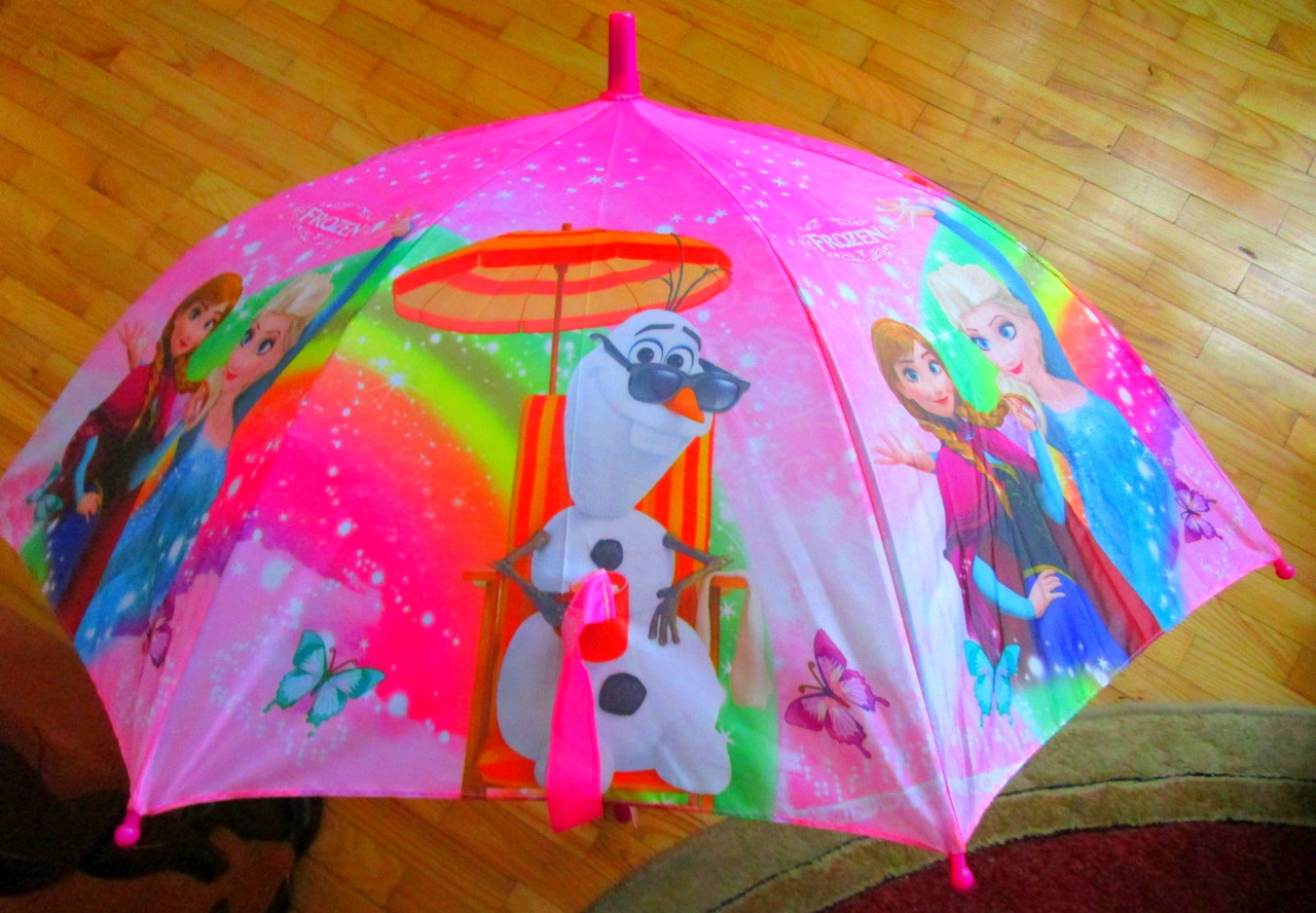 Детский полуавтоматический зонт-трость "холодное сердце" - фото 2 - id-p61545445