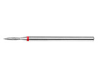 Алмазная насадка "пламя" для аппаратного маникюра и педикюра d-1,8 мм (красная)