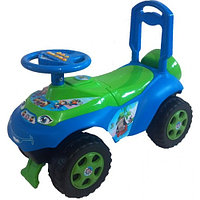 Машинка детская Автошка каталка, Чудомобиль Active Baby, музыкальная, багажник, 013117, синяя