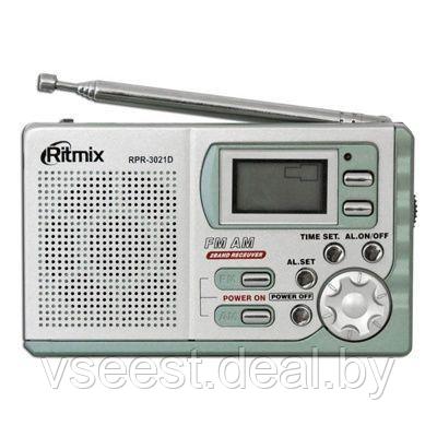 Портативный радиоприемник RITMIX RPR-3021 (black, silver), фото 2