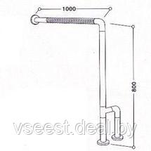Поручень угловой для санитарно-гигиенических комнат 8824, фото 3