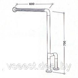 Поручень с креплением к полу для санкомнат 8870 под заказ 7-8 дней, фото 2