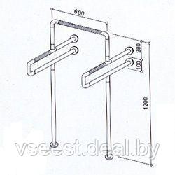 Поручень для писсуаров с креплением к полу 8807 под заказ 7-8 дней - фото 2 - id-p61566024