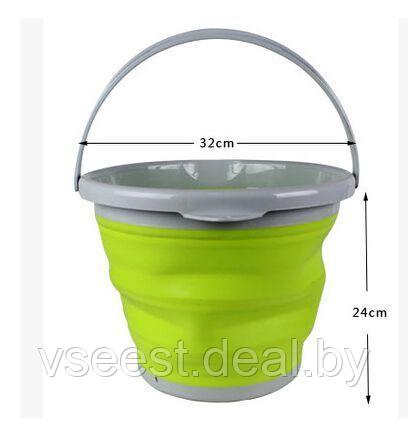 Ведро складное силиконовое (foldable bucket 10L) TD 0318, фото 2