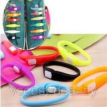 Шнурки силиконовые цветные (silicone laces) TD 0364, фото 3