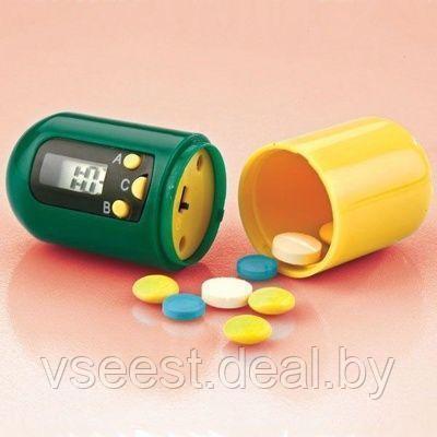 Контейнер для таблеток с таймером Напоминатель (Pill box timer) KZ 0105 - фото 1 - id-p61566548