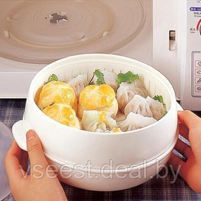 Пароварка для СВЧ двухуровневая «Вкус и польза» (Microwave Multi Steamer) TK 0004 - фото 2 - id-p61566694