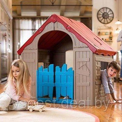 Детский Игровой Домик Keter - Foldable Play House, беж/красный 228444 (spr), фото 2